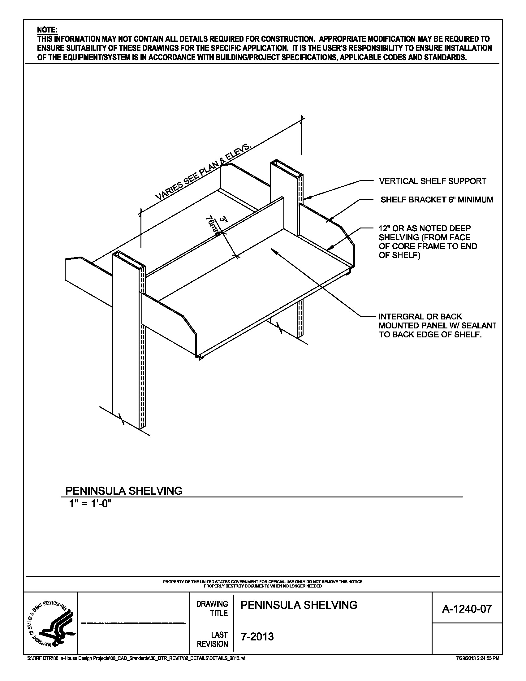 Peninsula Shelving