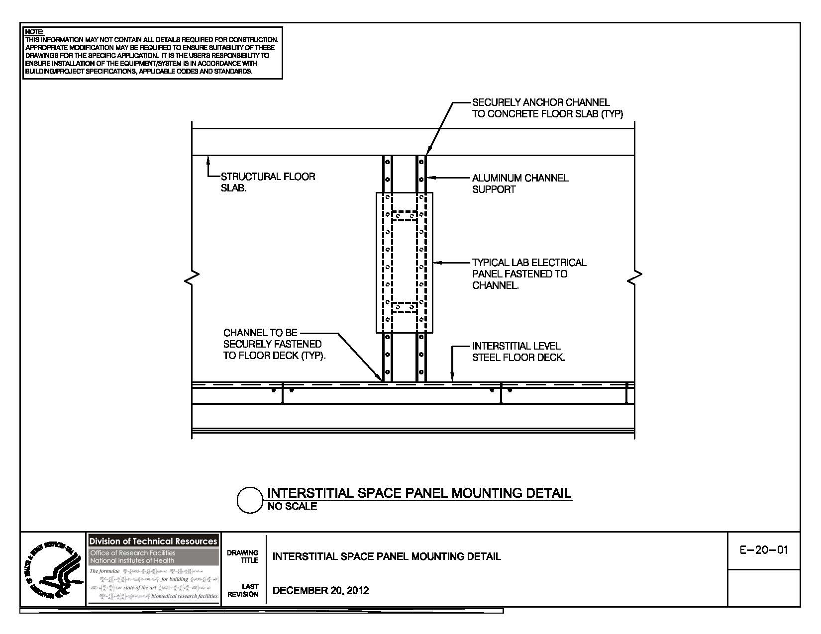Thumbnail of E-20-01 Interstitial Space Panel Mounting
