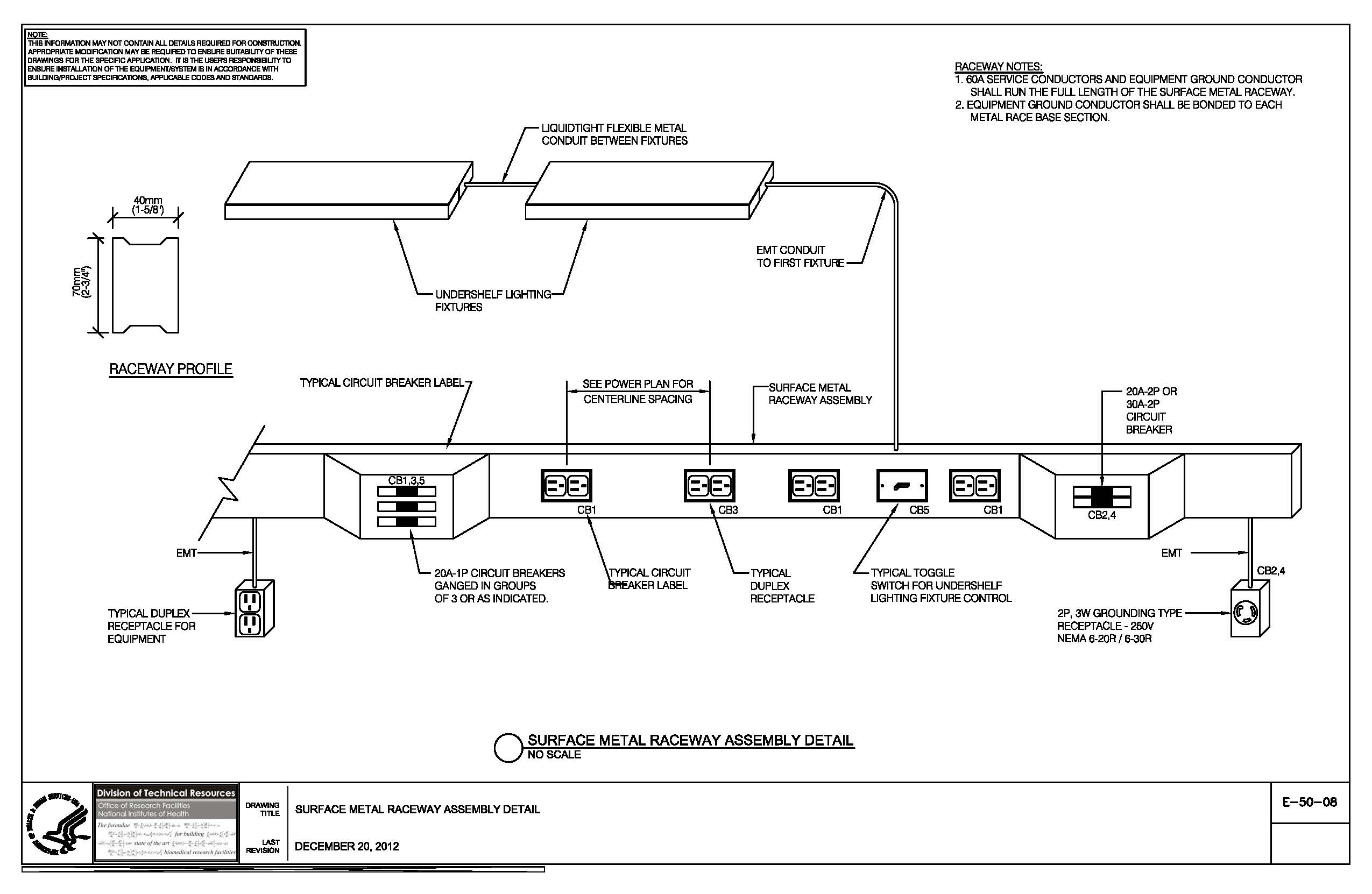 Thumbnail of E-50-08 Surface Metal Raceway Assembly Detail