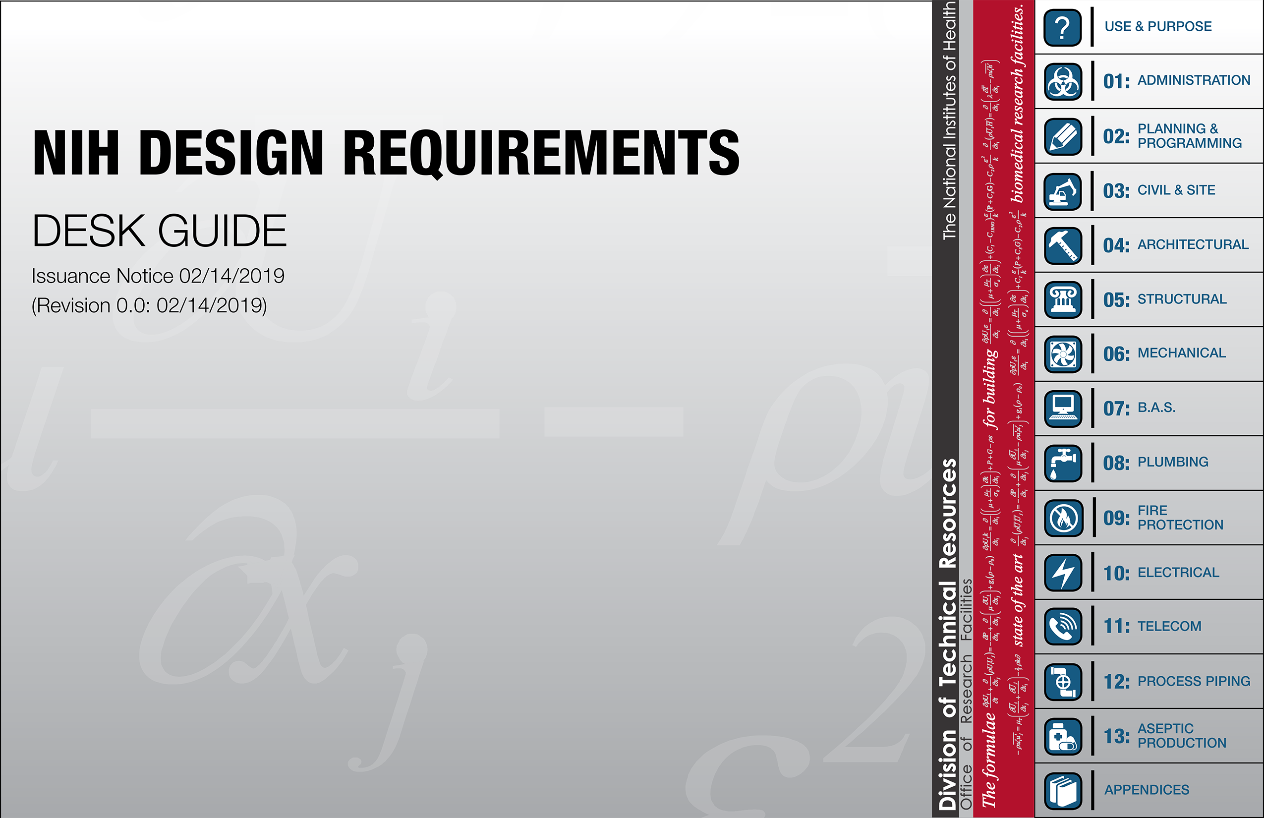 Front Cover of the NIH Design Requirements Desk Guide